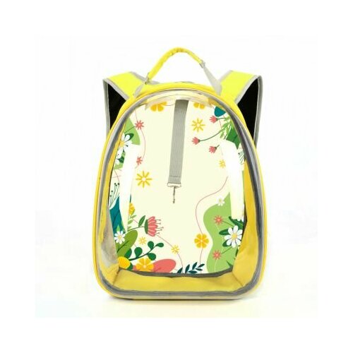 ЗОО Няня 14688 Сумка-переноска для собак и кошек прозрачная, желтая вариант E 31*17*43см 30%