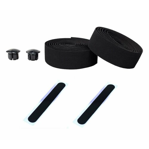 Обмотка на руль полиуретан 30х1900 мм к-кт 2 шт пара с торцевыми заглушками 1390₽