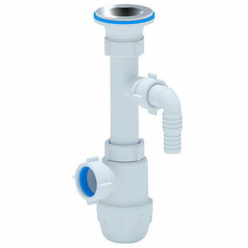 Сифон для раковины анипласт 1 14 х32мм с отводом для стиральной машины 1236₽