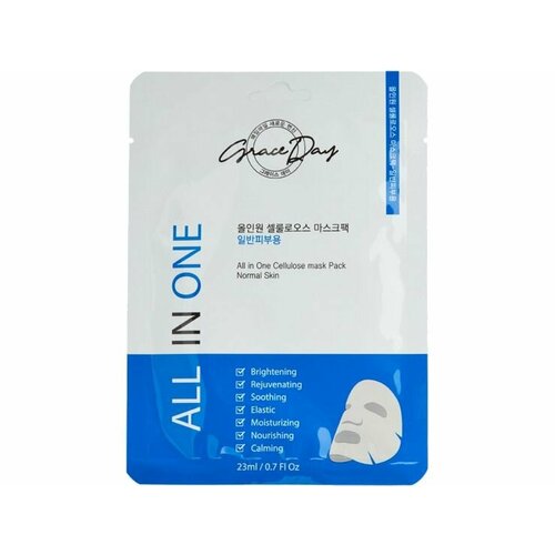 Тканевая маска для лица Grace Day All In One Cellulose Mask Pack
