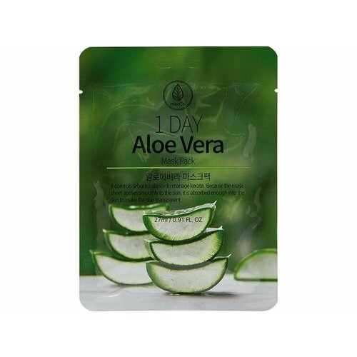 Тканевая маска для лица MEDB 1 DAY Aloe Vera Mask Pack