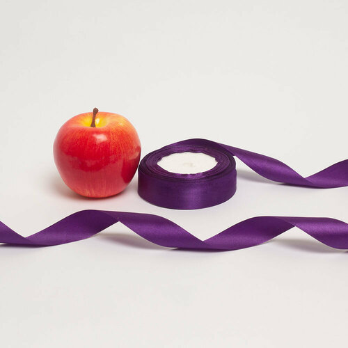 Лента атласная фиолетовая 25мм х 22м - 1шт.