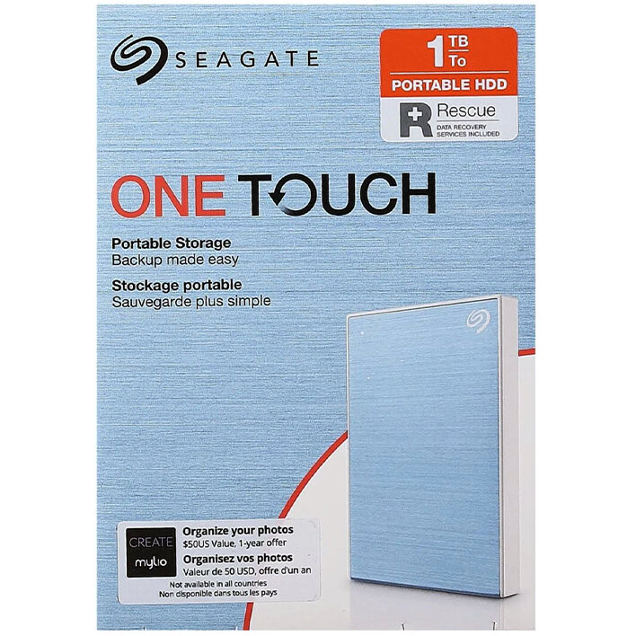 Внешний жесткий диск Seagate 4TB One Touch USB 3.2 Gen 1 light blue - фото №20