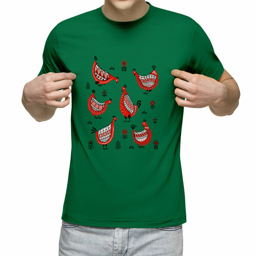 Футболка Us Basic, размер XL, зеленый мужская футболка курочки на батуте m красный