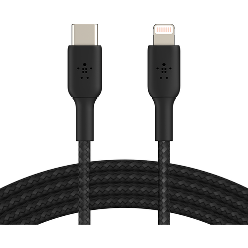 Кабель USB Type-C - Lightning, 2м, Belkin (CAA004BT2MBK) кабель hama 00187209 usb type c m lightning m 0 2 м белый