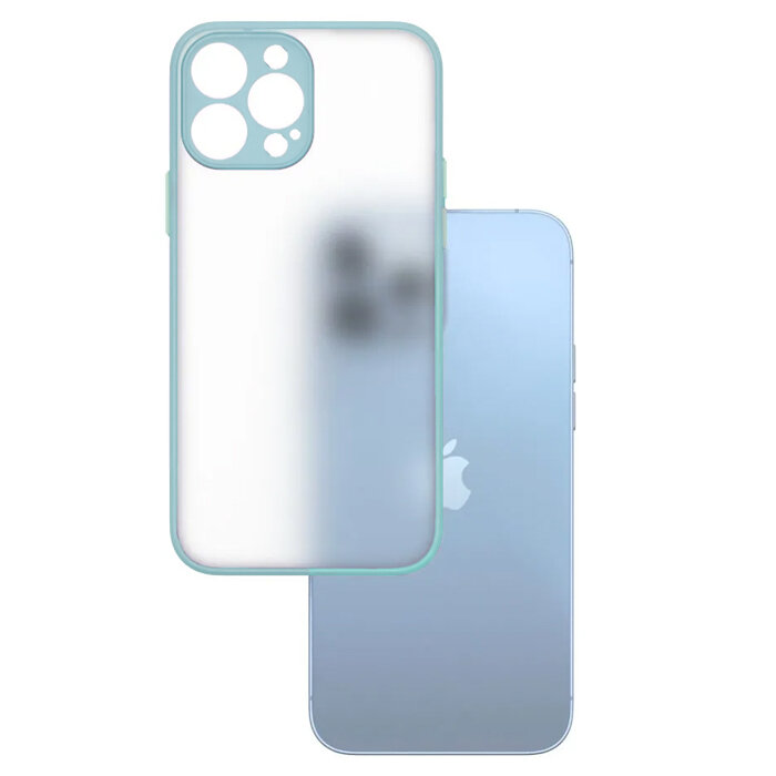 Чехол для iPhone 14 Pro Max Shockproof White/Turquoise