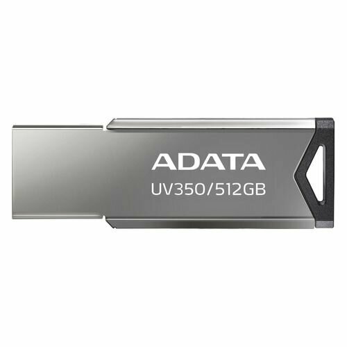 Флешка USB A-Data UV350 512ГБ, USB3.0, серебристый [auv350-512g-rbk]