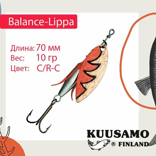 Блесна для рыбалки Kuusamo Balance-Lippa 10гр. C/R-C (вращающаяся)