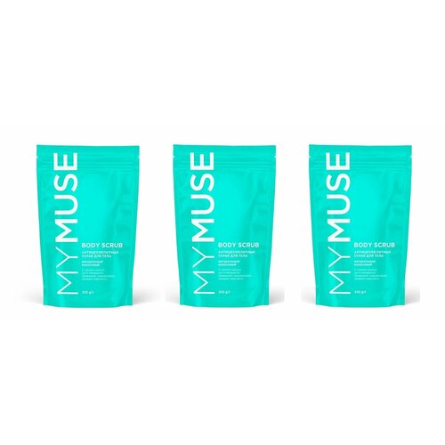 MyMuse Скраб для тела натуральный кокосовый антицеллюлитный 250 мл 3 шт 2551₽
