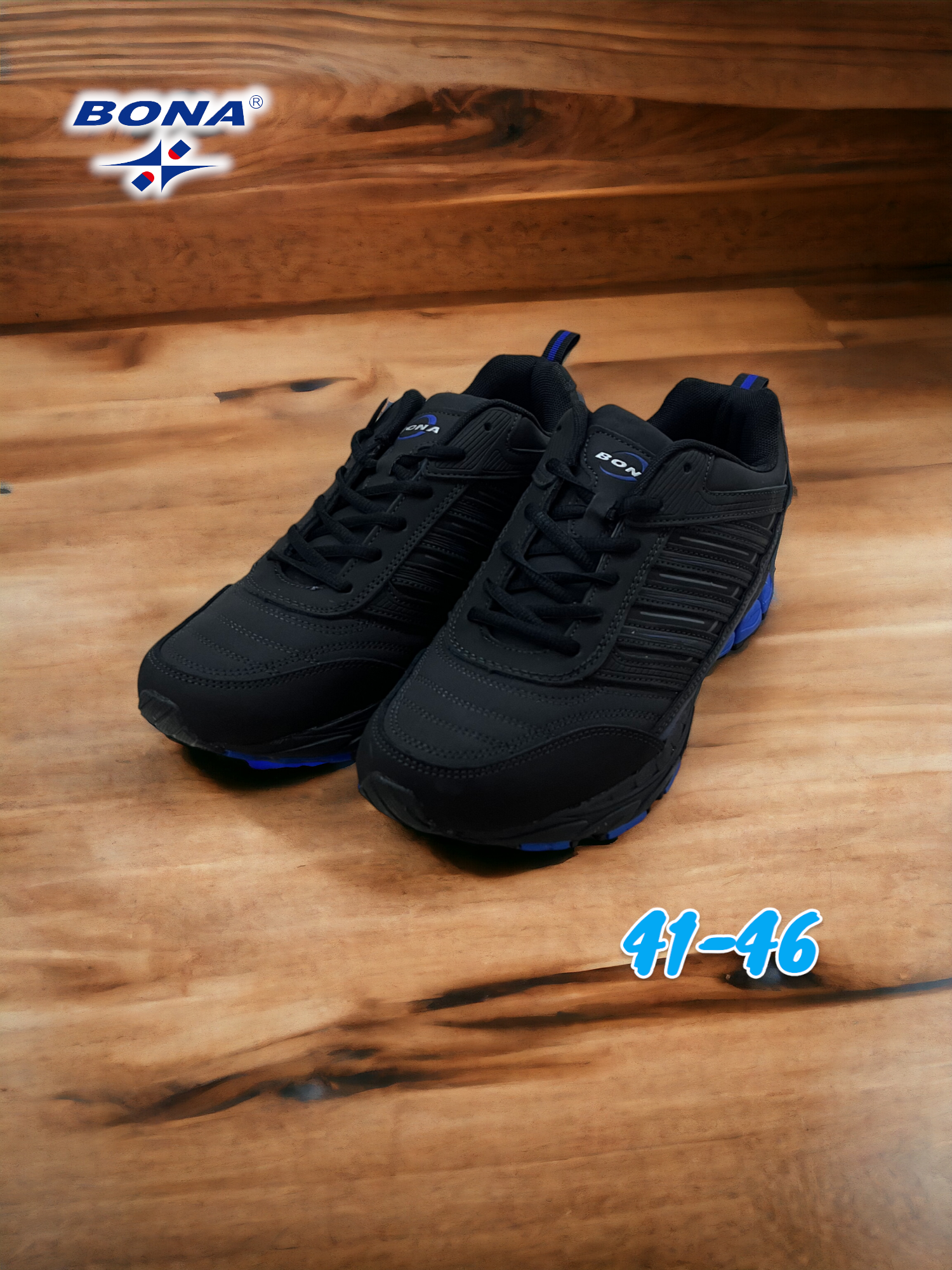 фото Кроссовки Bona (46)/(41-46)/BL/черный/желтый/матовый/деми/комбинированная кожа