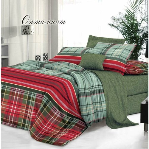 Постельное белье Евро Люксония бязь Оптимист 2977₽