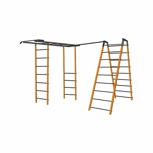 Игровой уличный комплекс с рукоходом, для качелей гнездо и Л-конструкцией, базовый