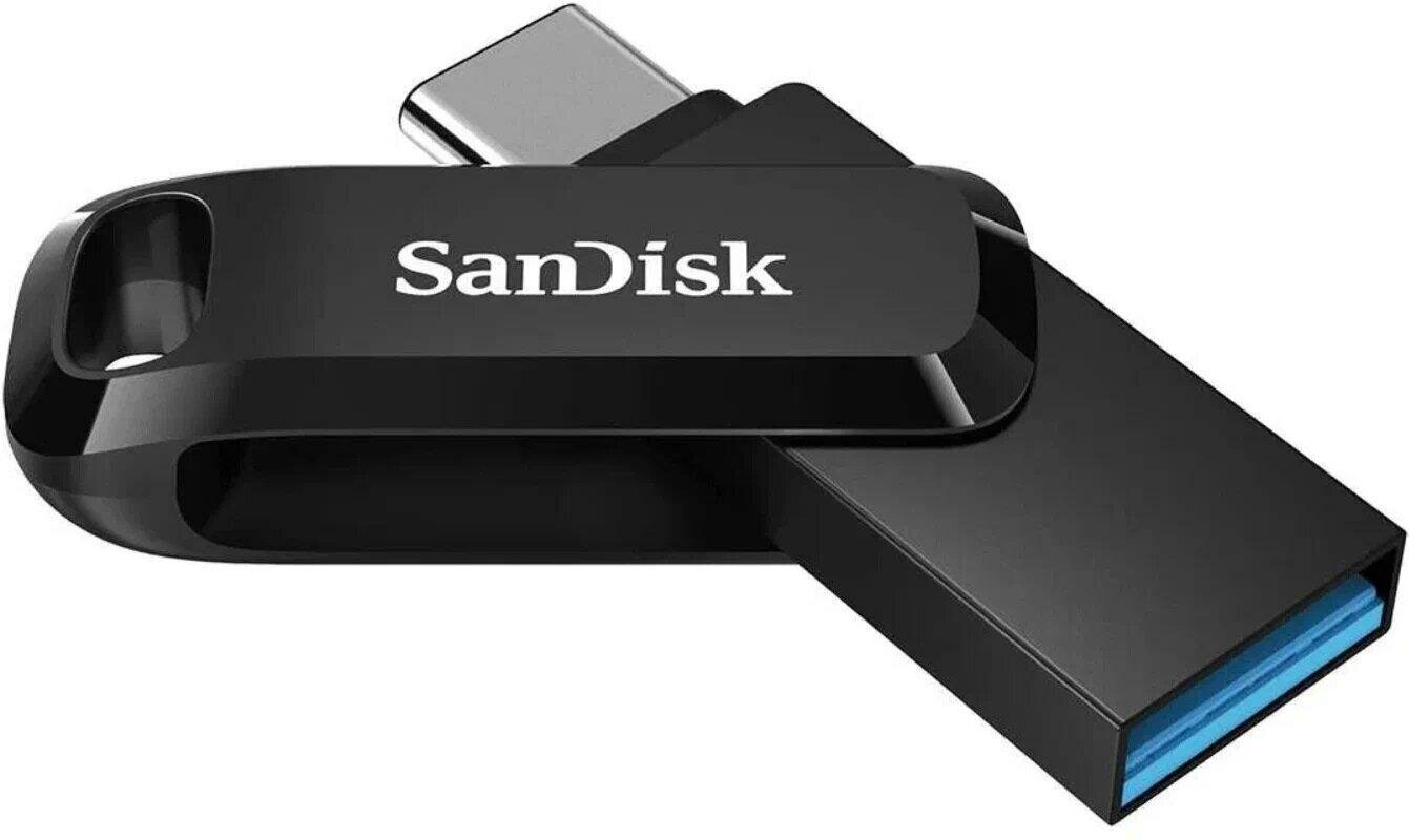 USB-флеш накопитель SanDisk 64Gb Ultra Dual Drive Go USB Type-C 3.1 150MB/s, черный SDDDC3-064G-G46, 1шт.