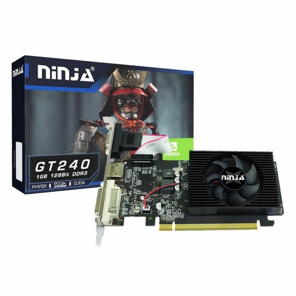 Видеокарта Ninja (Sinotex) Ninja GT240 PCIE (96SP) 1G 128BIT DDR3 (DVI/HDMI/CRT)