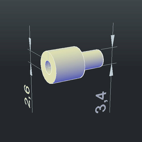 Адаптер-переходник 2.6 - 3.4 мм переходник для заправки gomet