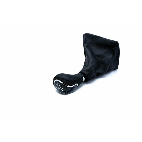 Ручка КПП 2170 стиль Веста (в коже) Черная нить