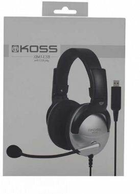 Наушники с микрофоном KOSS SB45-USB черный/серебристый 2.4м мониторные оголовье (15116464)