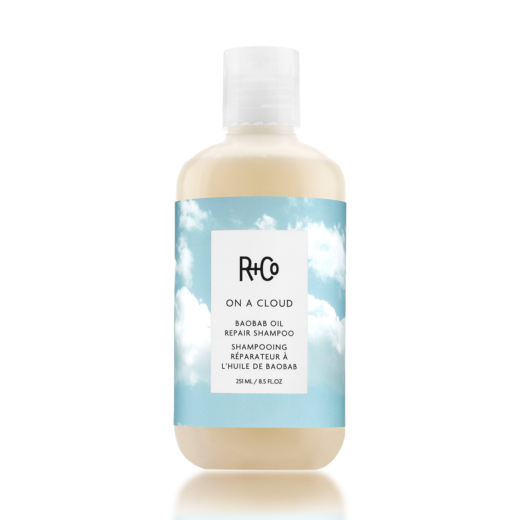 R+Co On a Cloud Baobab Oil Repair Shampoo Шампунь для восстановления волос с маслом баобаба, 251 мл