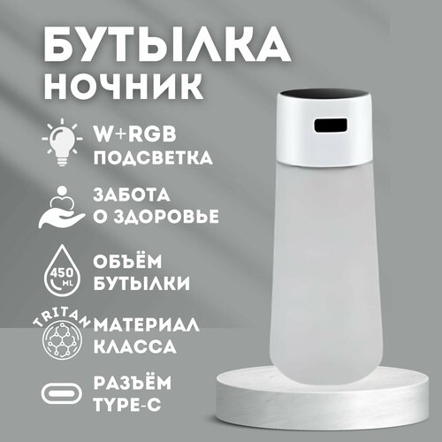 Ночник светящаяся RGB бутылка для воды