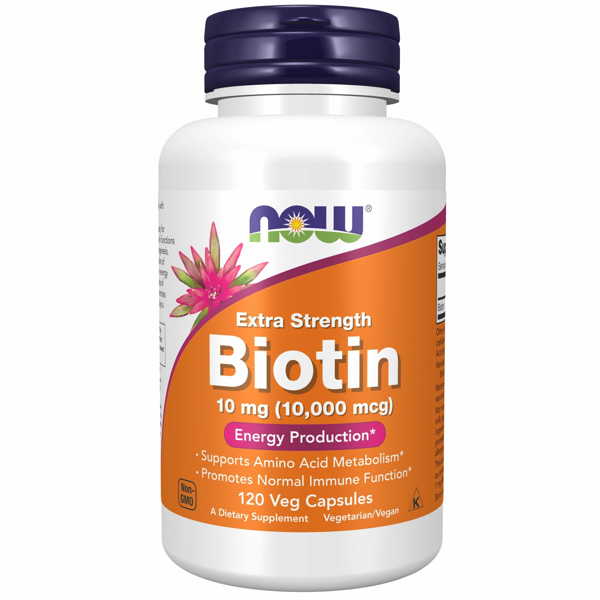 NOW Biotin, Витамин В7, Биотин повышенной силы действия 10000 мкг, 120 капсул