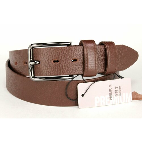 Ремень PREMIUM BELT для мужчин, размер 125, коричневый