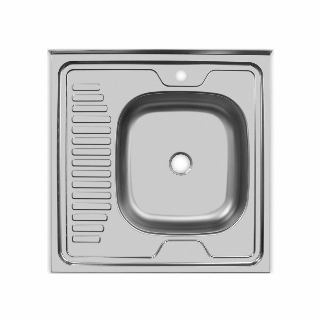Мойка кухонная накладная Ukinox нержавеющая сталь 600х600х120 мм ECO 600.600 R