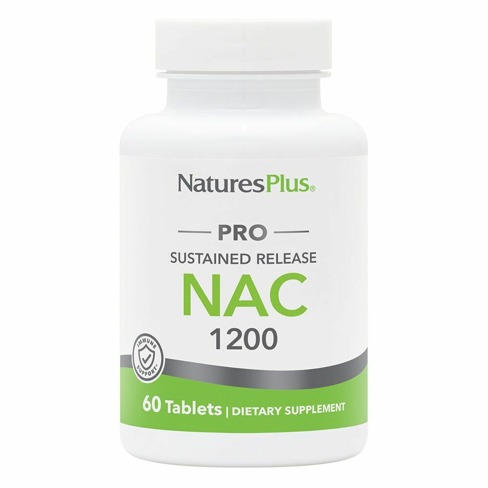 N-ацетил L-цистеин 1200мг Natures Plus Pro NAC 1200 мг, 60 таблеток