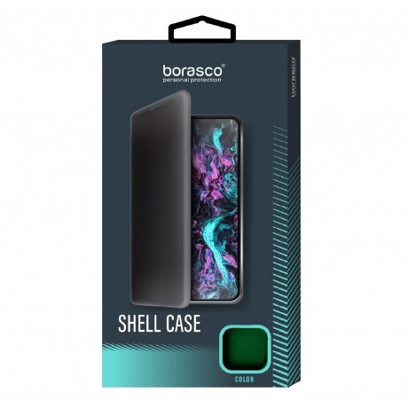 Чехол (флип-кейс) BORASCO Shell Case, для Samsung Galaxy A32, зеленый [39882] - фото №1
