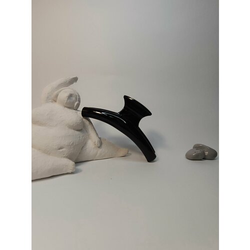 Черный краб для волос 9 см