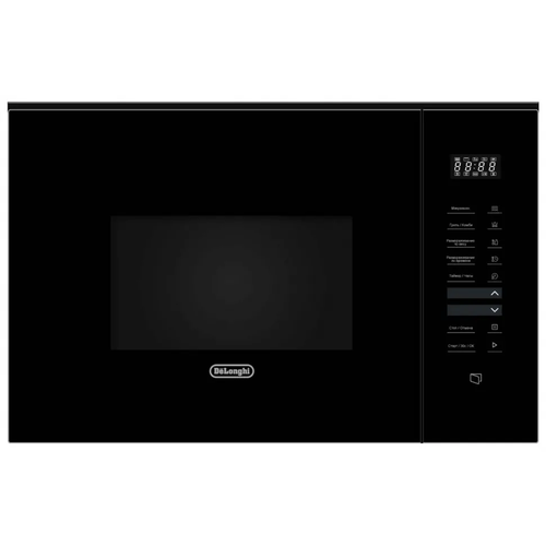 Встраиваемая микроволновая печь DeLonghi DMO 25NB ROMA 25 л высота 38 см черное стекло Китай 31938₽