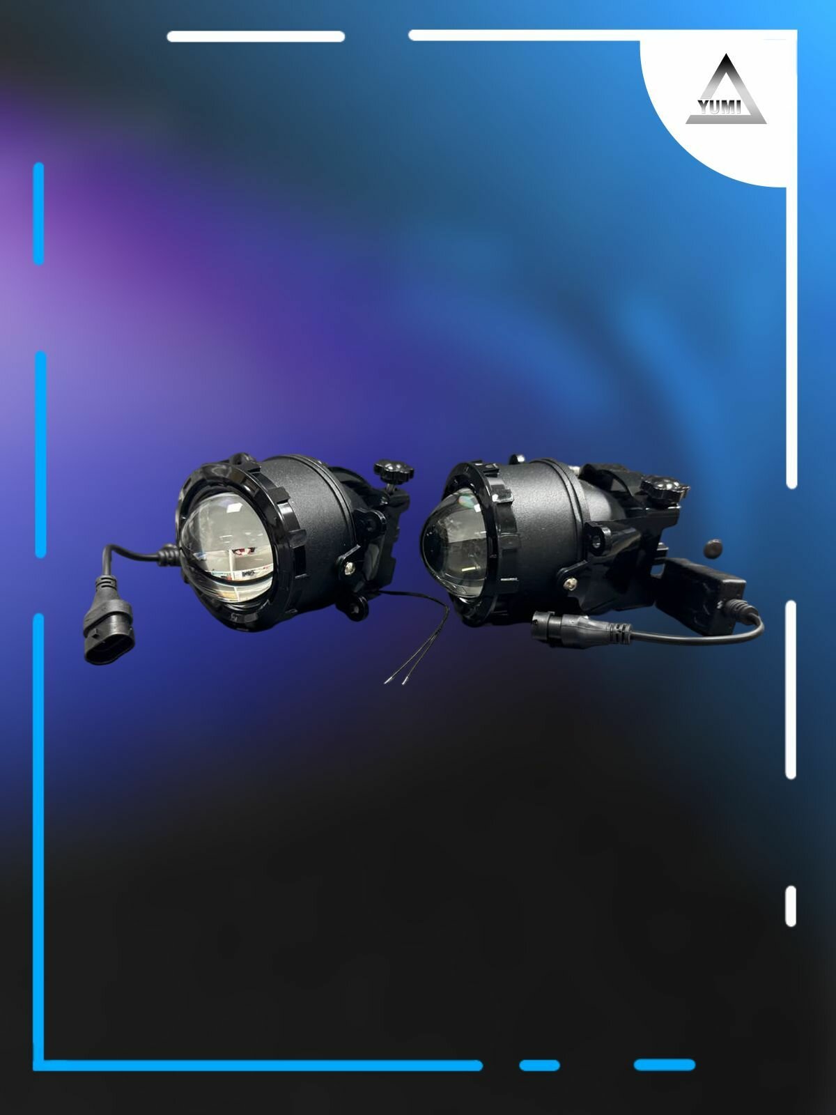 Полный комплект линзовых LED противотуманных фар Niva Travel (2020-2024) (ближний+дальний) — фото 1