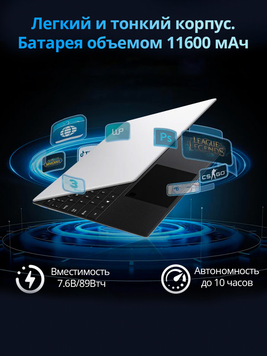 Ноутбук Yepbook-3, для работы и учёбы 11 600 мА*ч, Intel Celeron N100, Windows 11 Pro — фото 1
