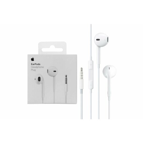 Гарнитура проводная APPLE EarPods mini jack 35 мм с микрофоном белыйwhite MNHF2ZMA 2906₽