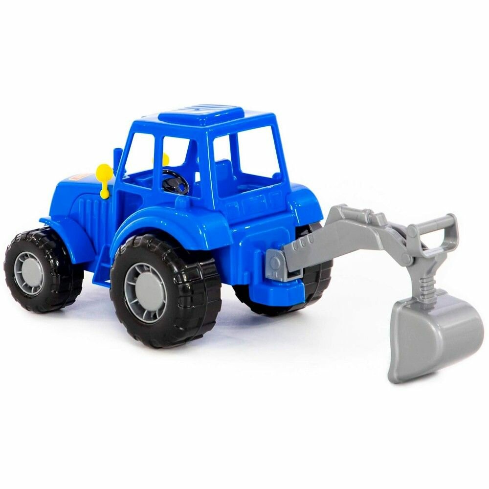 Трактор Полесье "Мастер", синий, с лопатой, (в сеточке) (84873) — фото 1