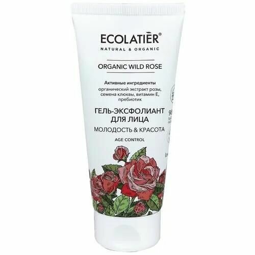 Гель-эксфолиант для лица Ecolatier "Organic Wild Rose", Молодость & красота, 100 мл