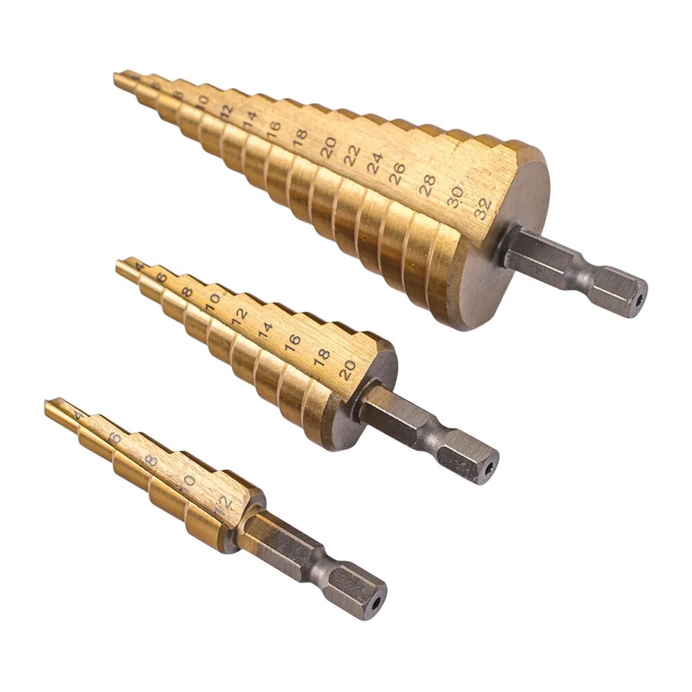 Набор ступенчатых свёрл KROFT 4-12 4-20 4-32 в чехле 551401