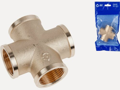 Изображение товара Крестовина 1/2" внутрянняя, внутрянняя, внутрянняя, внутрянняя, AV Engineering (AVE312001)