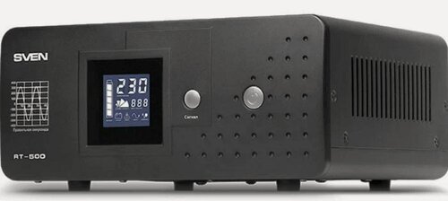Изображение товара ИБП Источник бесперебойного питания Sven RT-500, интерактивная защита, USB-интерфейс, черный