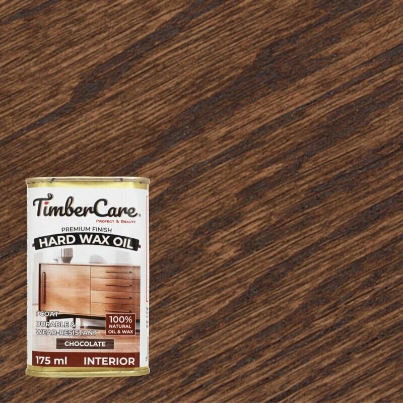 Масло защитное TimberCare Hard Wax Color Oil с твердым воском 350103 Шоколадный 0175л