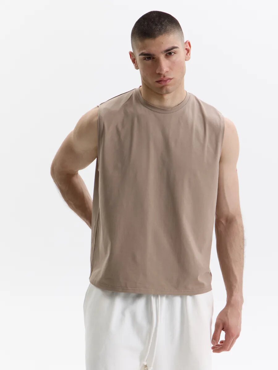 Майка Телодвижения, размер 170,176-92-82 (46) M, кофейный — фото 1