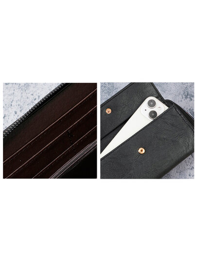 Кошелек , фактура гладкая, черный — фото 1