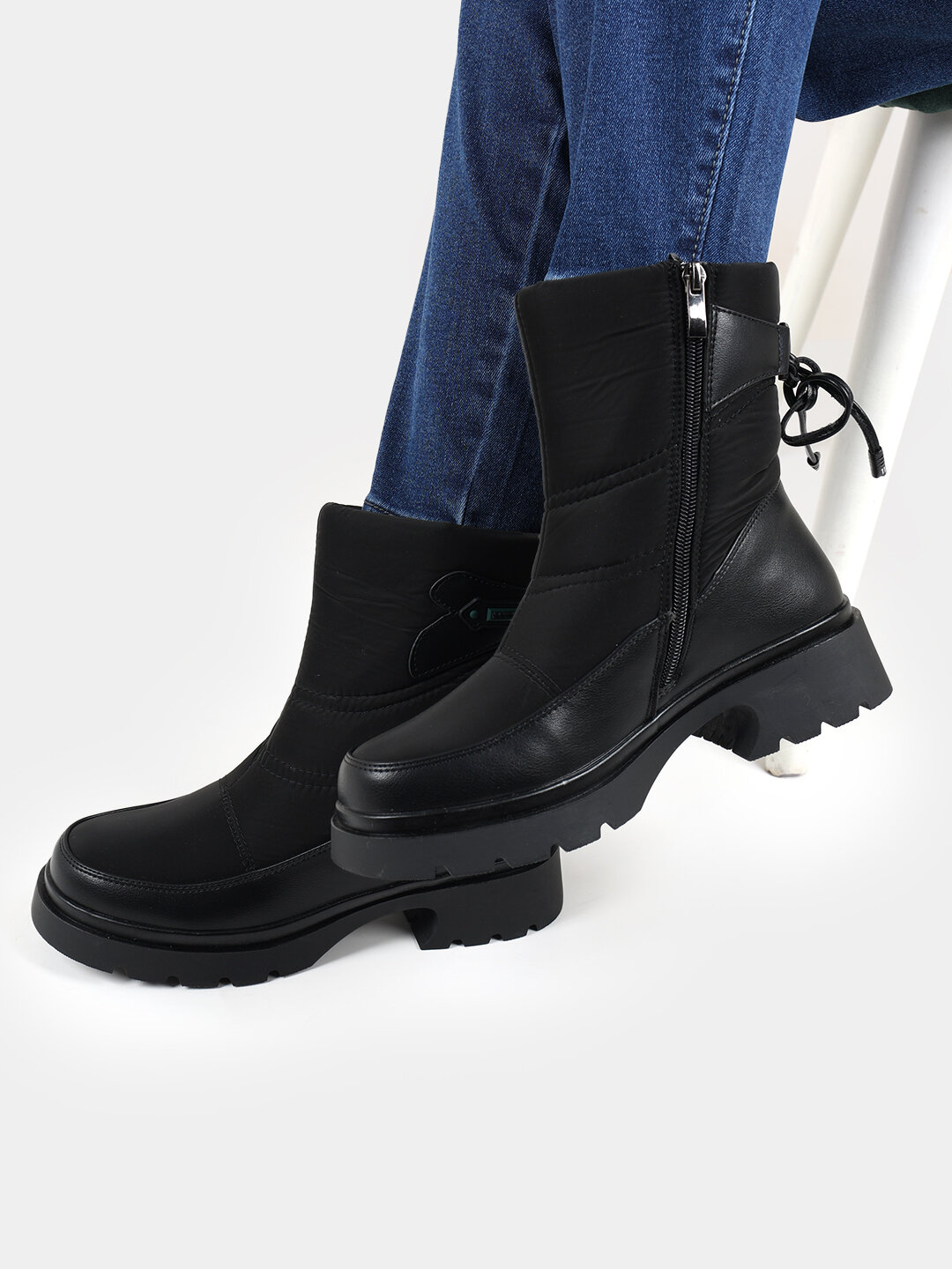 Полусапоги, размер 37, черный — фото 1