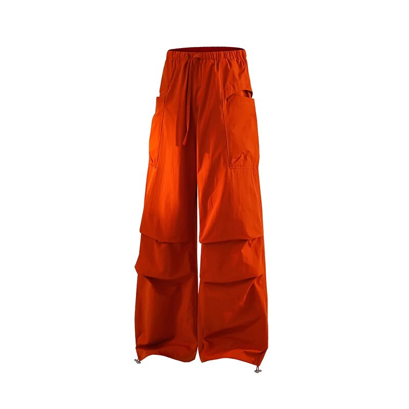 Женские походные брюки уличные водонепроницаемые брюки с парашютом и регулируемым поясом брюки для кемпинга осенние дышащие брюки для альпинизма L(57 kg-65 kg) Оранжевый Женский