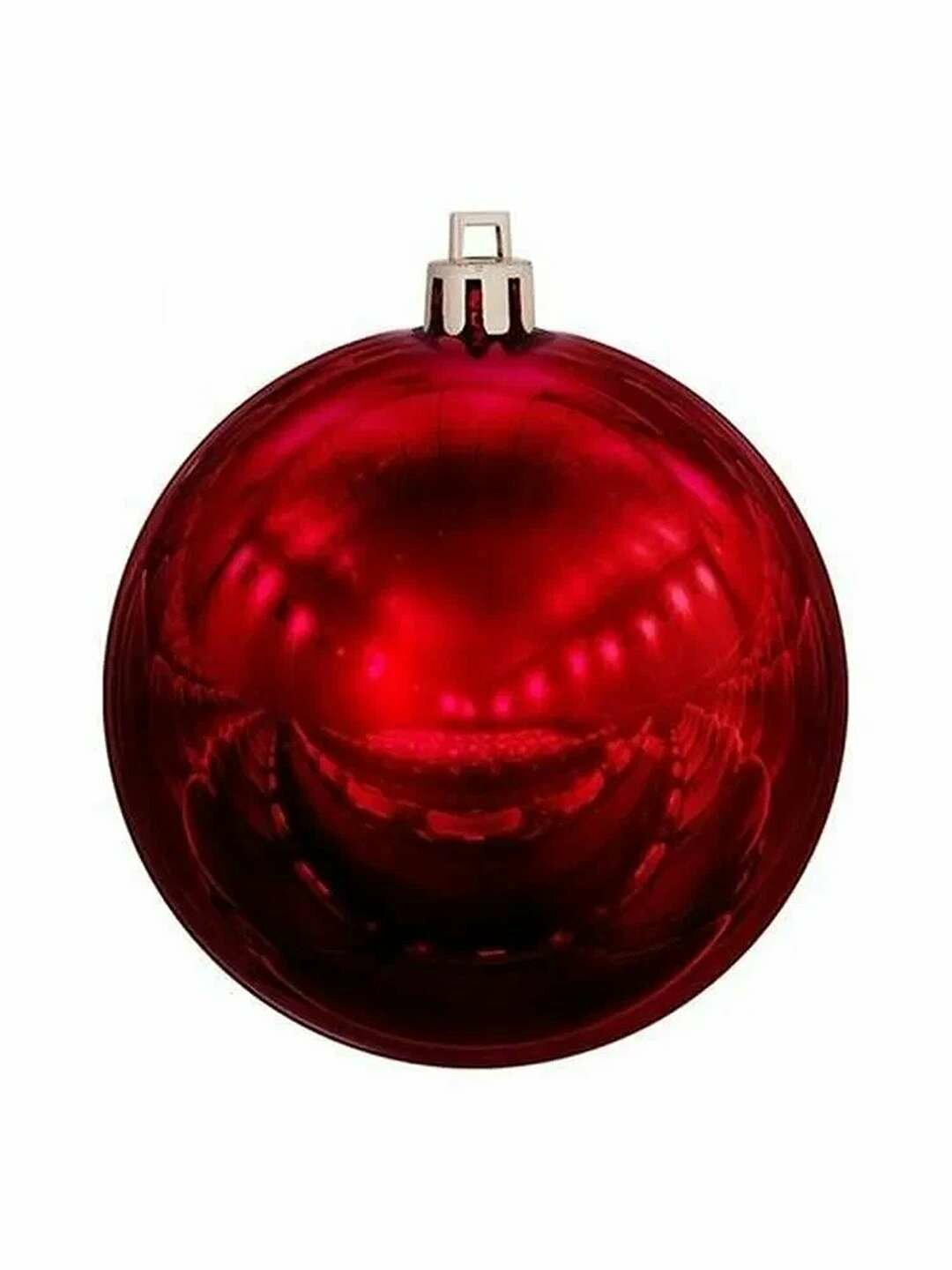 Глянцевый праздничный ёлочный шар «Сияние зимы» — 1 шт, яркий и стильный декор,25см.