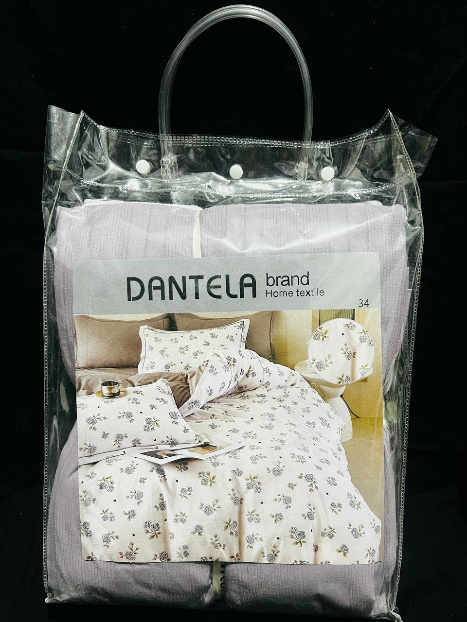 Комплект постельного беля, 2-х спальный, жатка, с европростынью