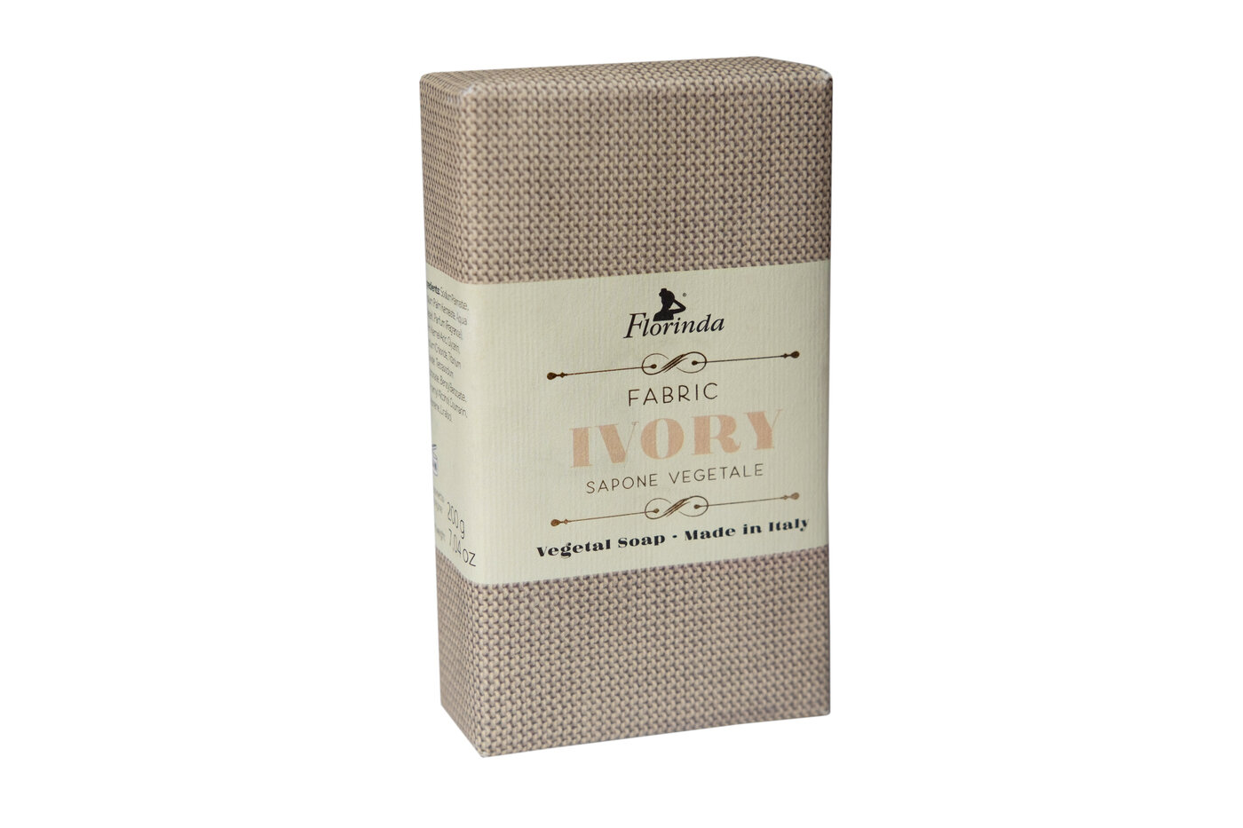 Мыло FLORINDA "Итальянские ткани" Fabric ivory/ Бежевый лён 200 г