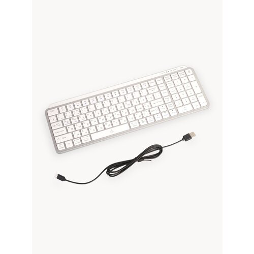 Клавиатура компьютерная беспроводная для офиса и дома IGNIS K803 с 2 модами подключения bluetooth24Ghz Белого цвета 3110₽