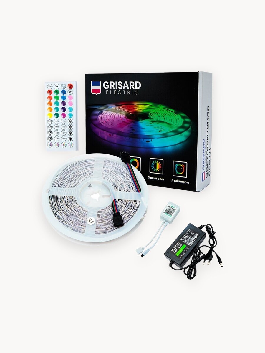 Лента светодиодная RGB LED 10 метров многоцветная с пультом