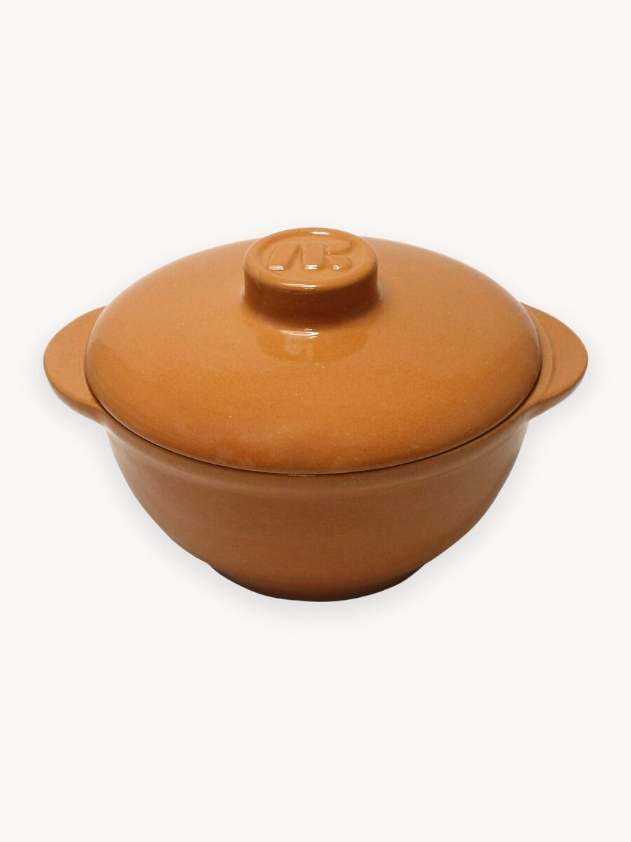 Горшочки для запекания в духовке, форма для выпечки, жульена, 500мл "Ломоносовский" терракот, набор 2шт, керамика