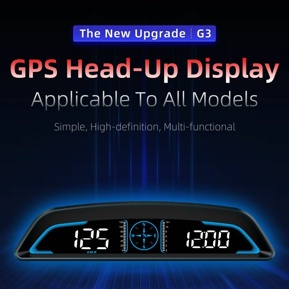 Проекционный дисплей для авто G3 HUD проектор на лобовое стекло GPS